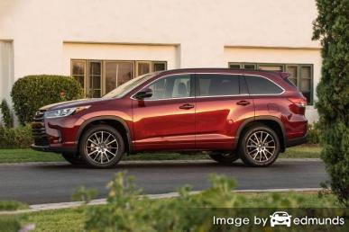 Insurance rates Toyota Highlander in Milwaukee